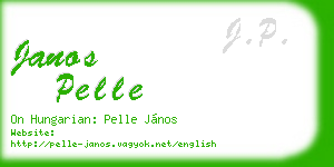 janos pelle business card